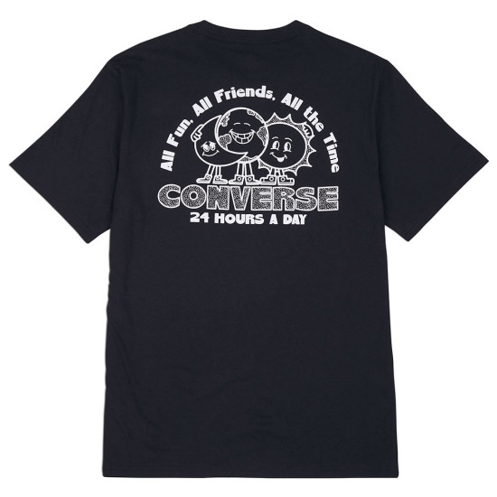 Converse Ανδρική κοντομάνικη μπλούζα Earth Moon Sun Graphic T-Shirt